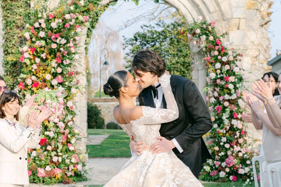 Mariage colorée romantique