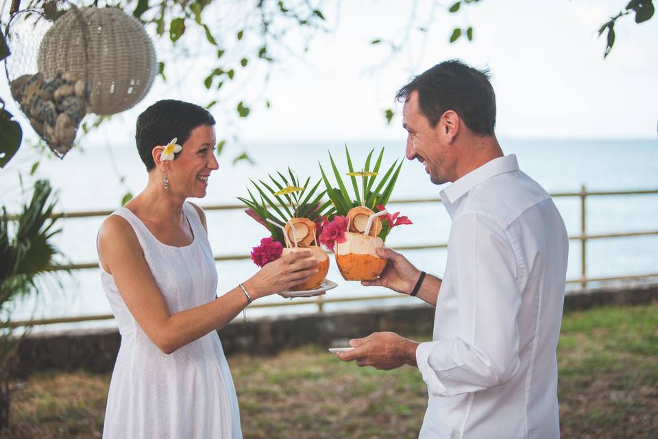 Toast tropical à l'ile Maurice