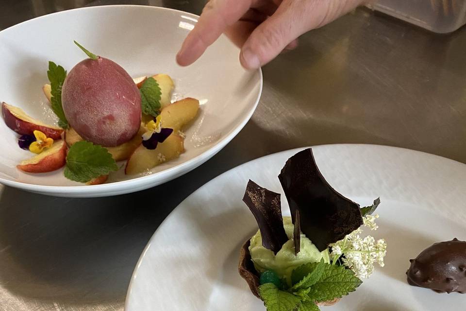 Trio chocolat sorbet menthe