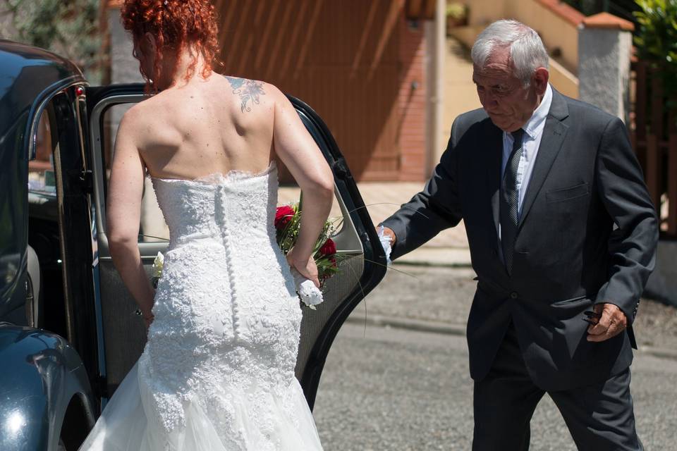 La mariée et son papa