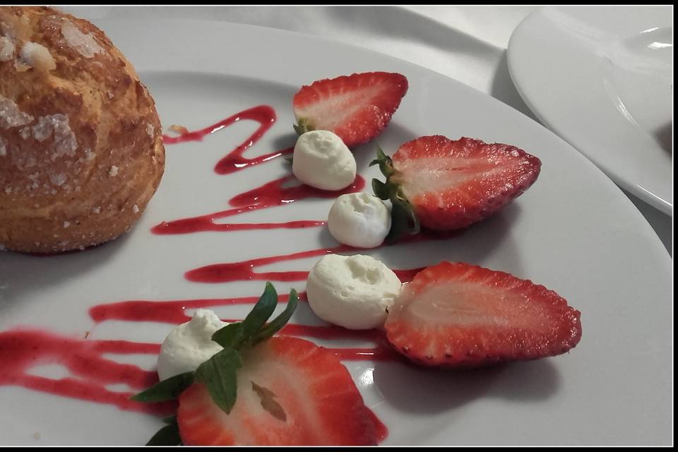 Dessert fraise