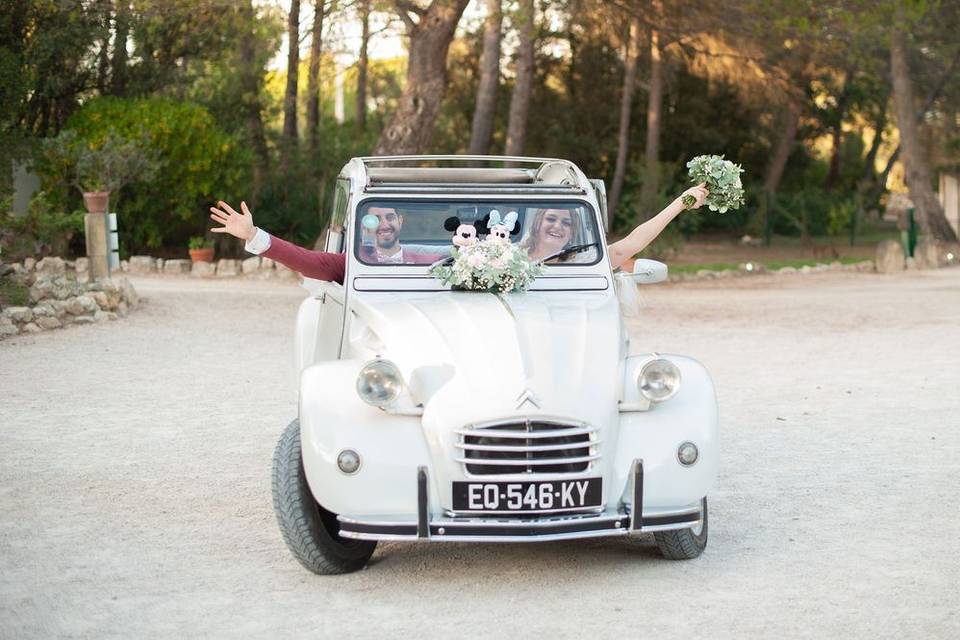 Mariage 2CV blanche