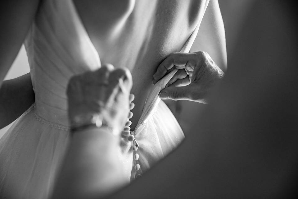 Fermeture robe de mariée