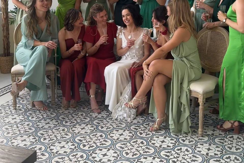 Moment avec les bridesmaids