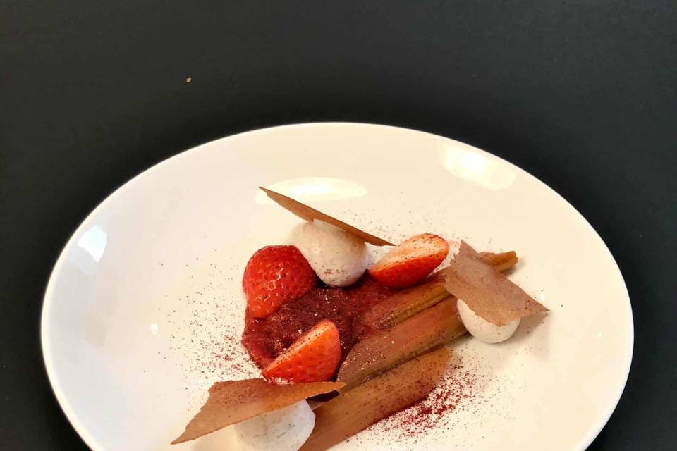 Fraise, rhubarbe et hibiscus
