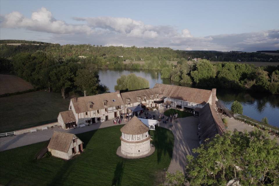 Vue drone Manoir de Portejoie