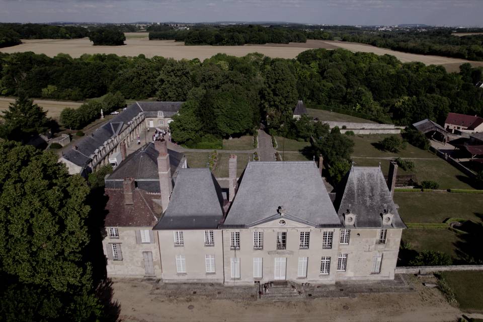 Vue drone Château Montgeroult