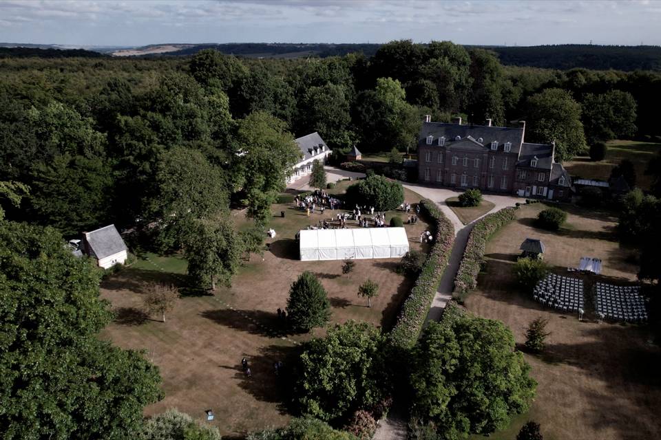 Vue drone - Château de Sauchay