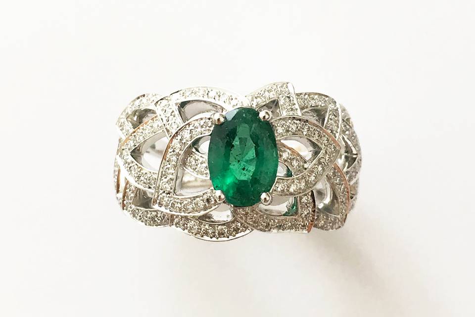 Bague feuillage