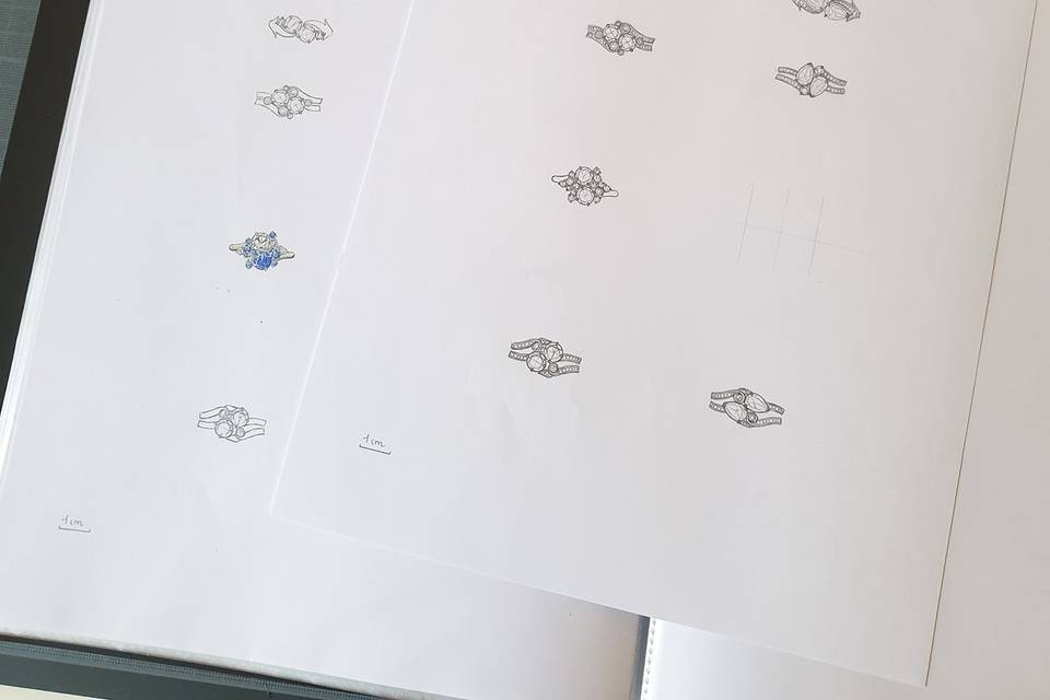 Croquis bague toi et moi