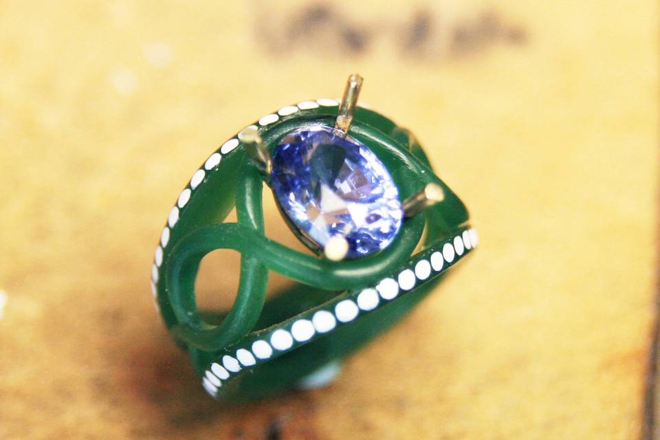 Maquette bague bicolore