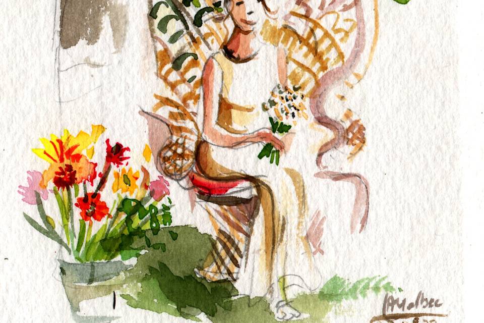 La mariée au repos
