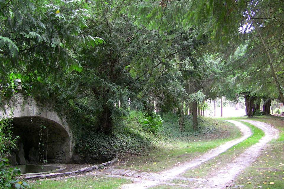 Une des fontaines du parc