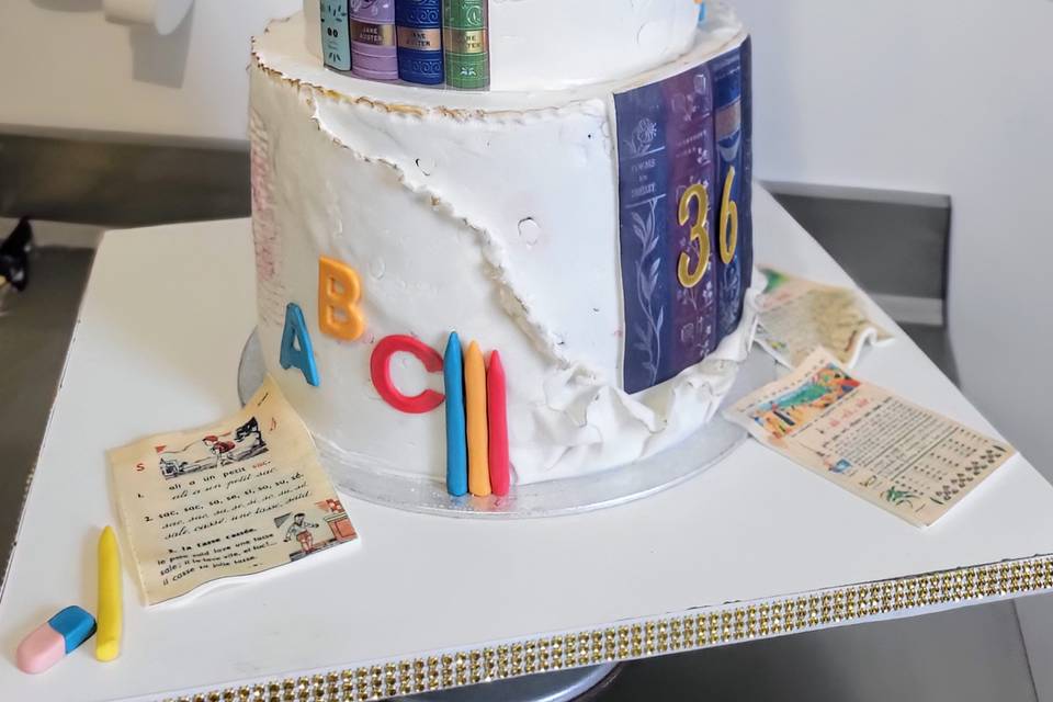 Vintage school cake