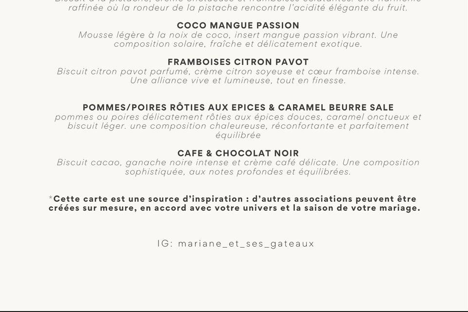 Mariane & ses gâteaux