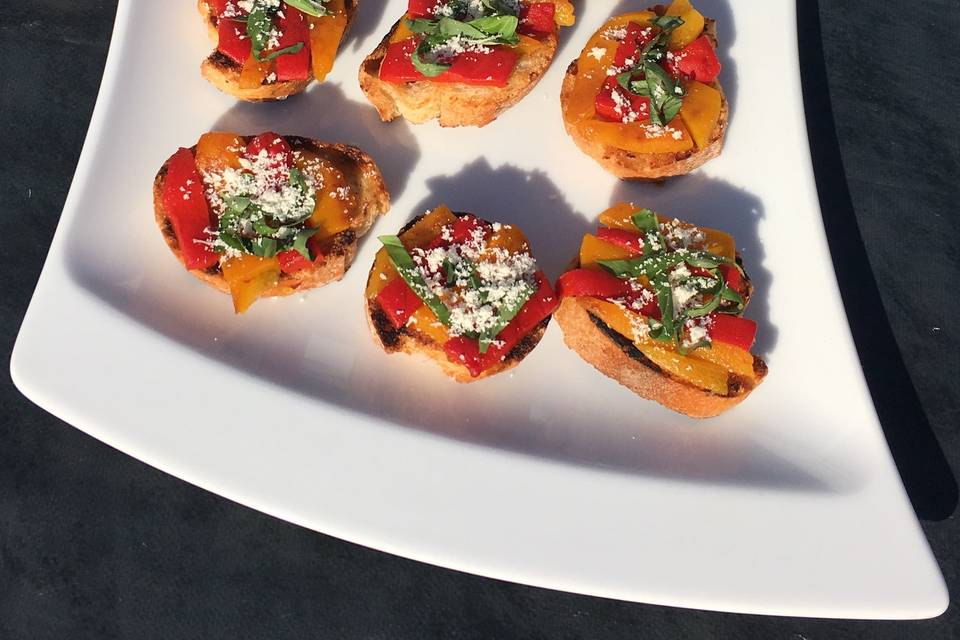 Bruschetta de poivrons grillés