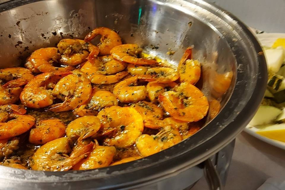 Anim crevettes sur le buffet