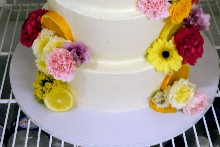 Wedding cake fleuri