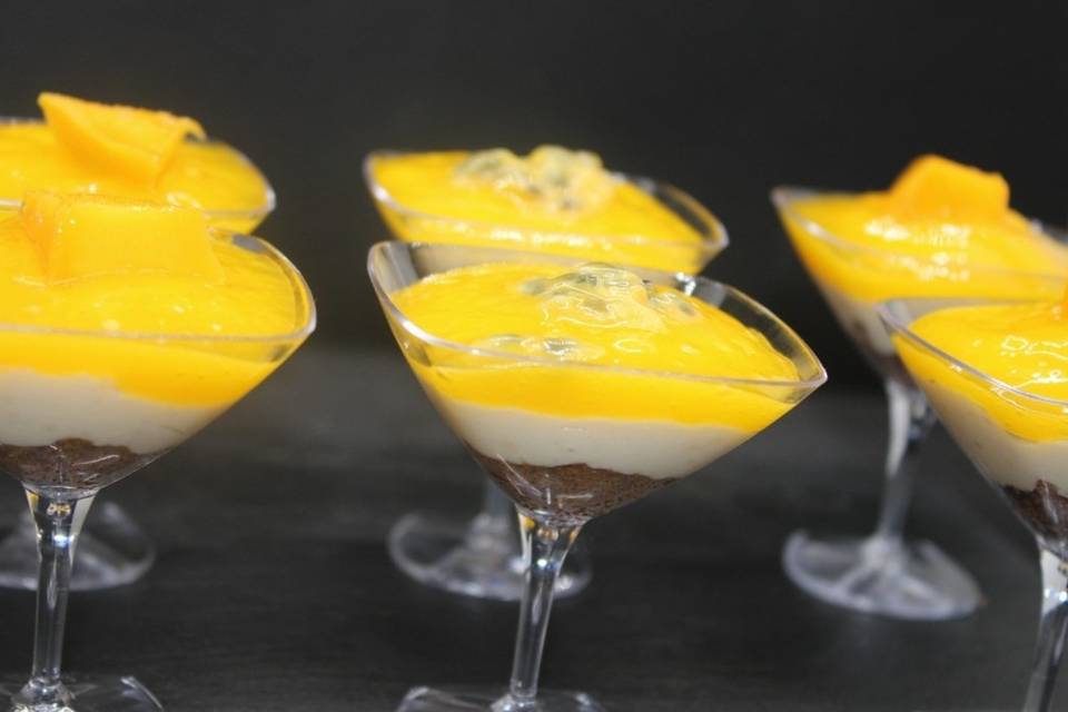 Verrine mangue passion vanille