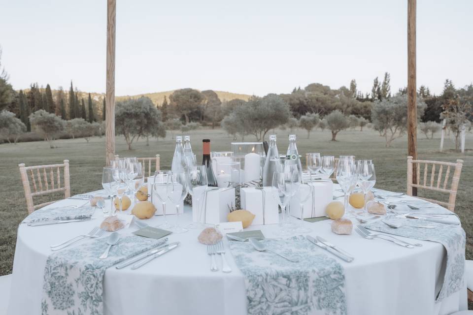 Décoration table réception
