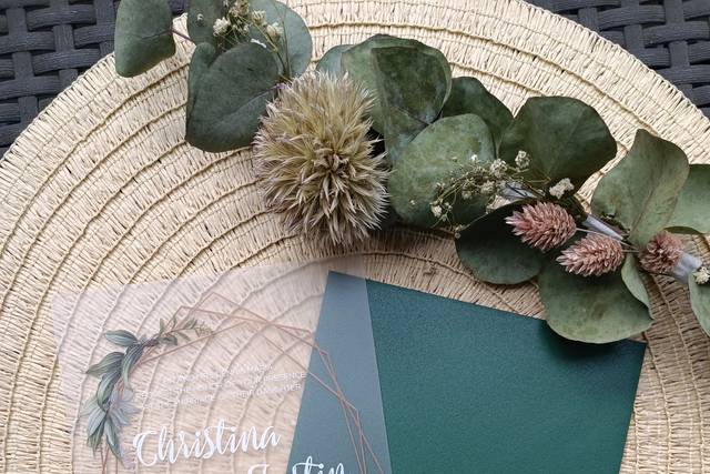 Faire-part de mariage plexi