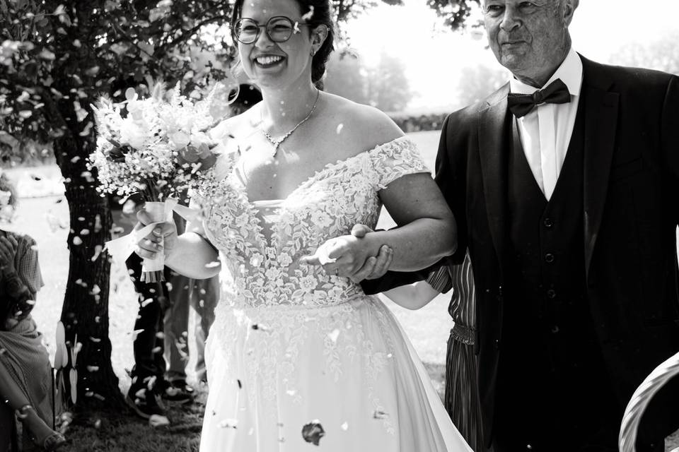 Mariée et son papa