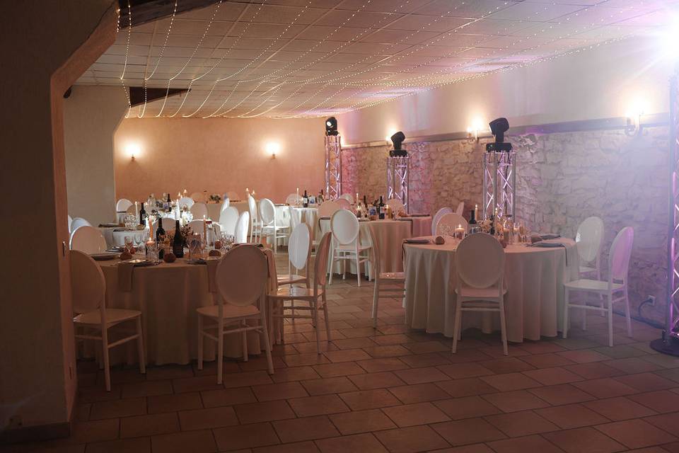 Salle ambiance rose