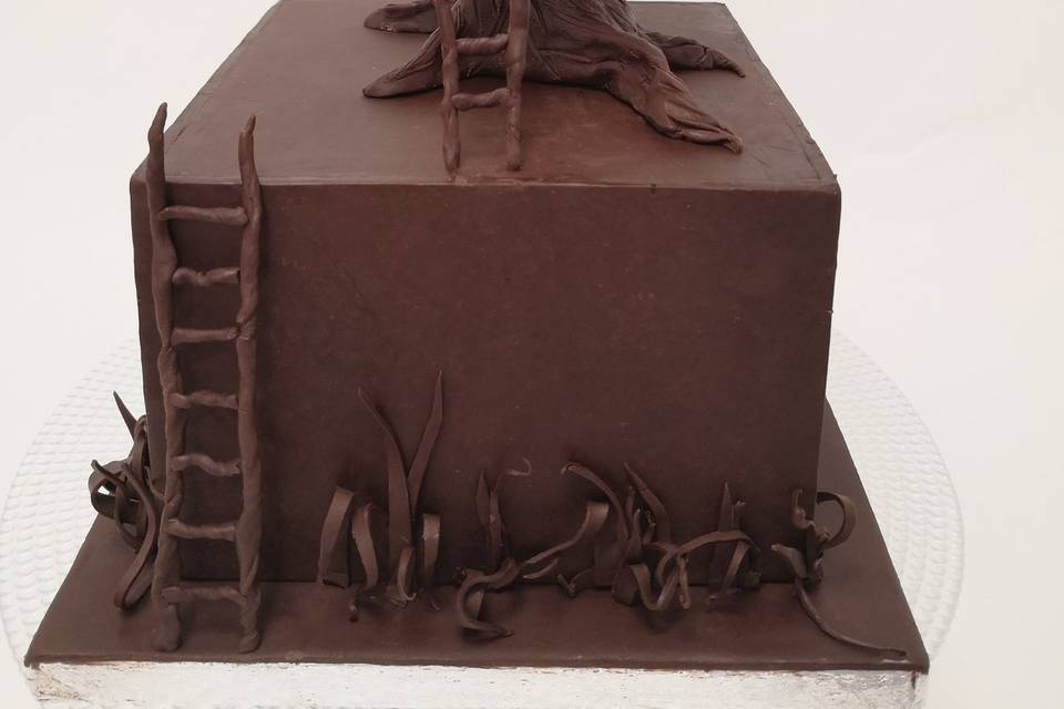 Gâteau modelage en chocolat