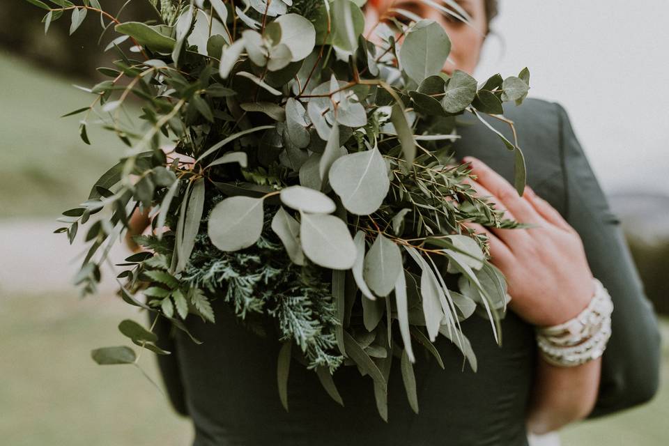 Mariage vert à la montagne