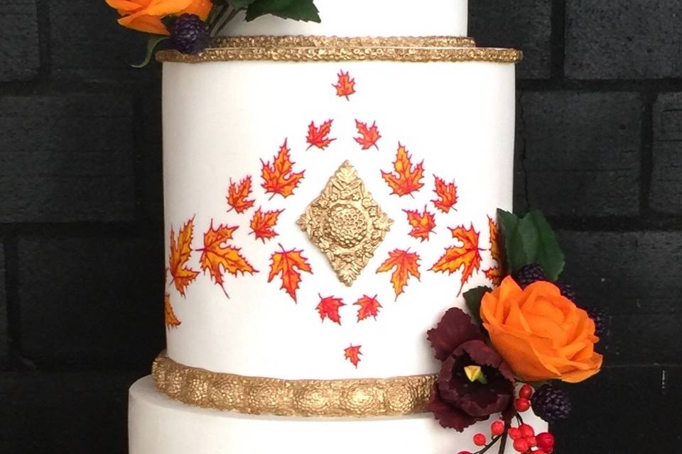 Wedding cake automnal