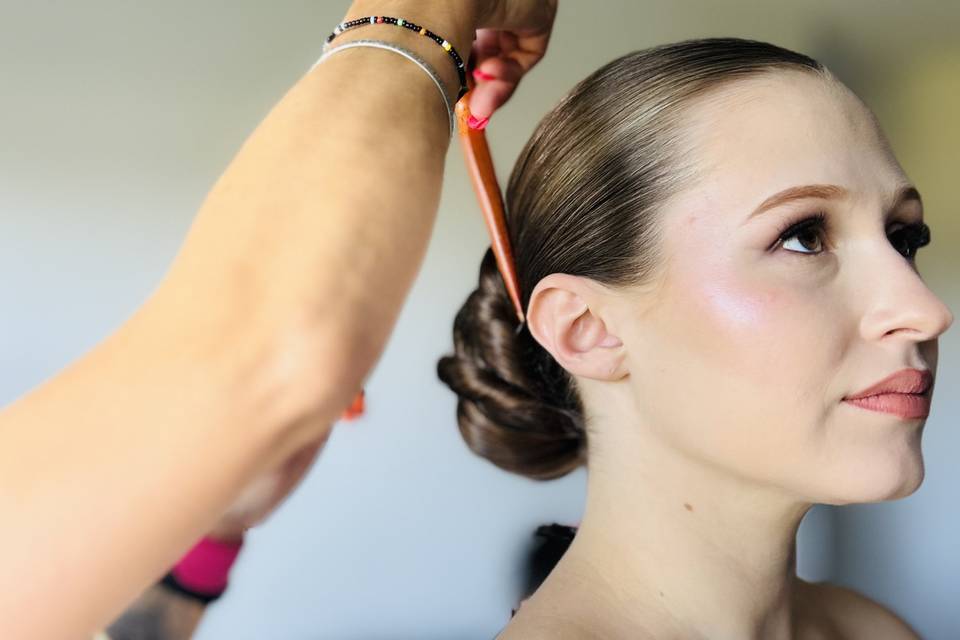 Chignon bas lisse