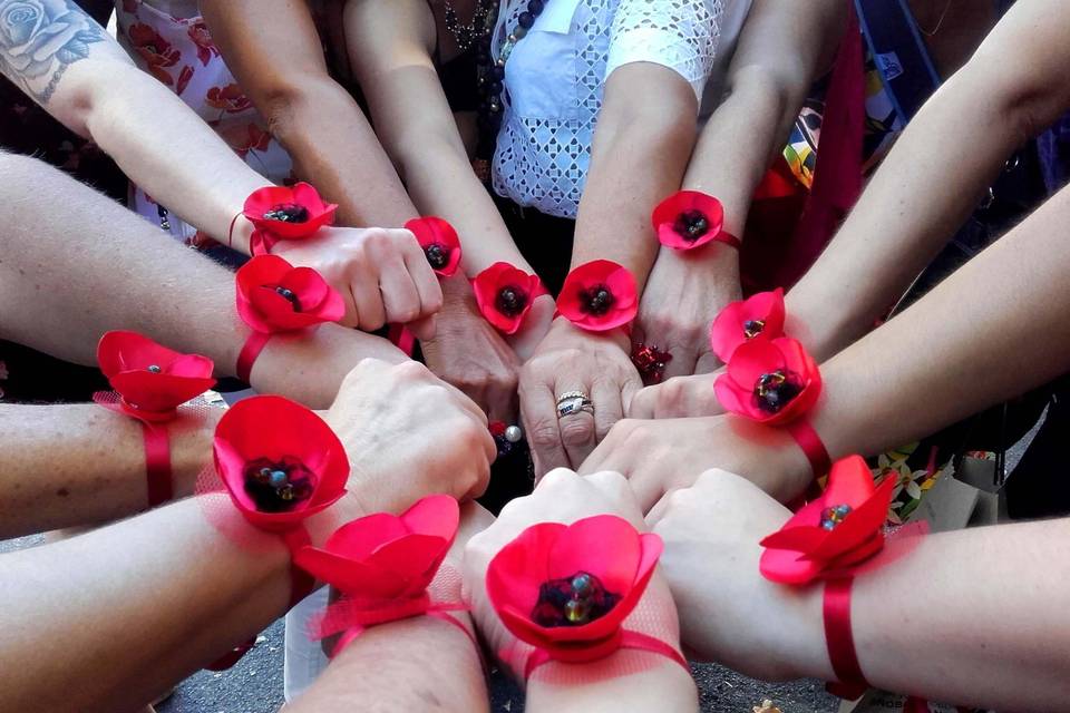 Bracelets coquelicots