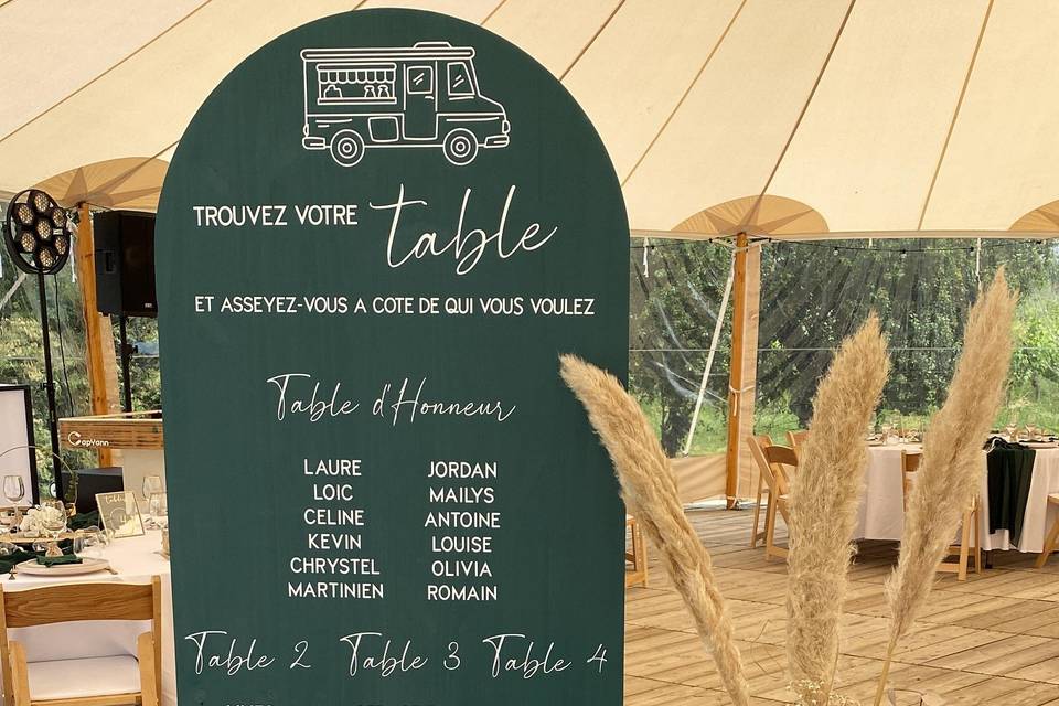 Plan de table personnalisé