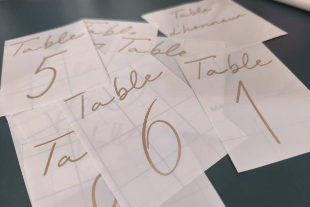 Sticker numéro table