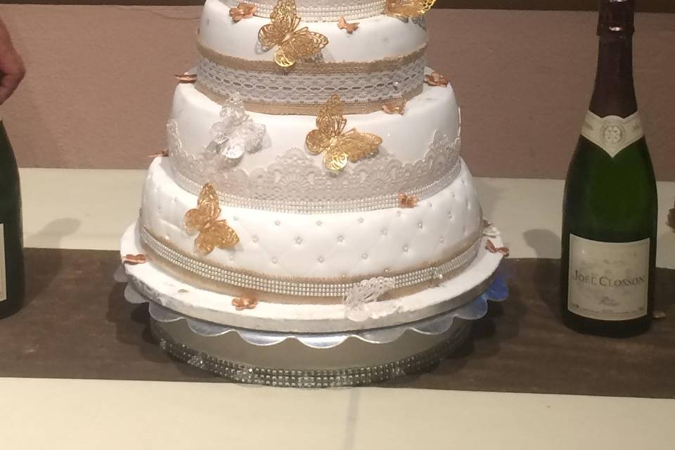 Wedding cake thème papillons