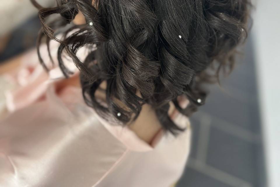 Tresses avec fleurs