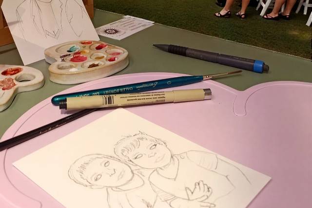 Live painting dans un mariage