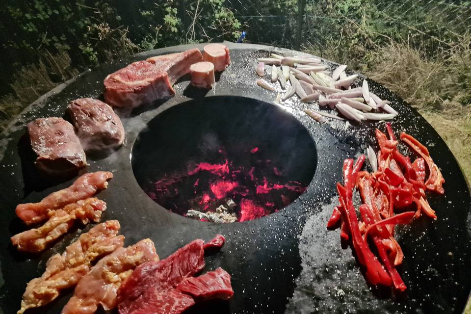 Brasero viande et légumes