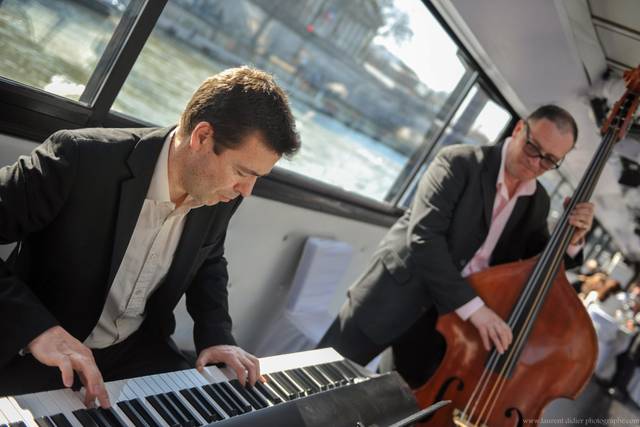 Duo jazz sur péniche