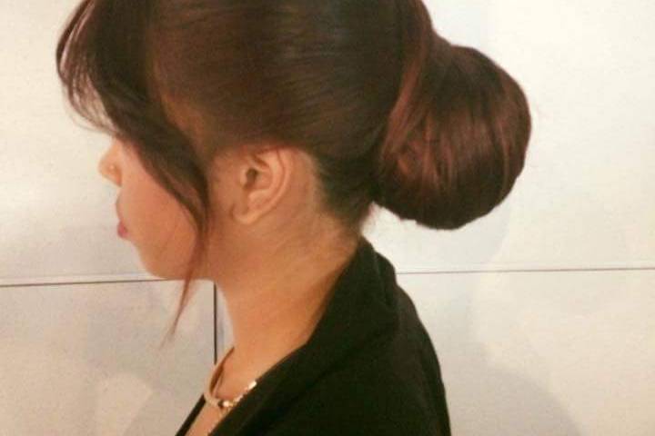 Chignon boule élégant