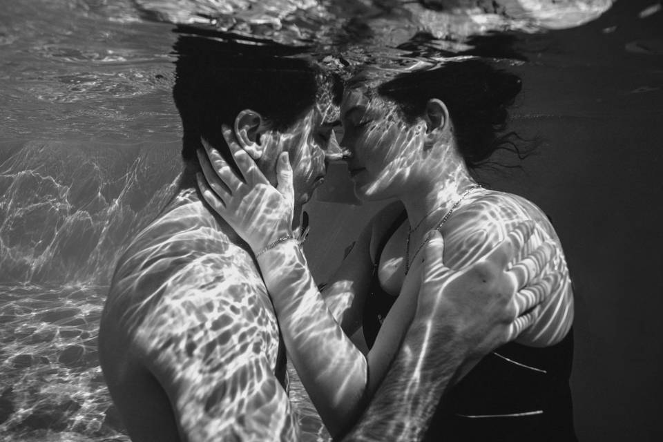 Séance couple underwater