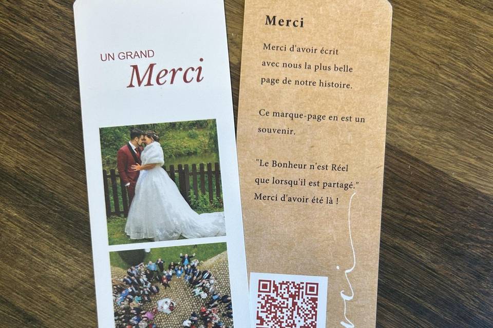 Carte de Remerciement