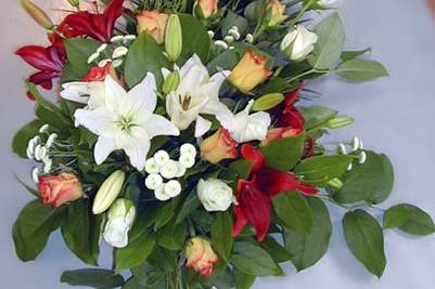 Bouquet blanc et rouge