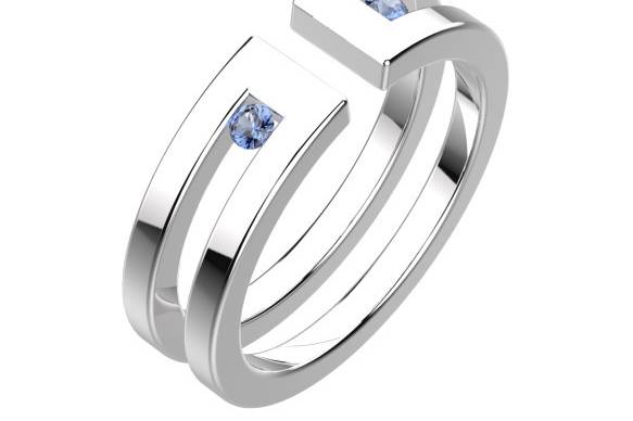 Alliance saphir or blanc