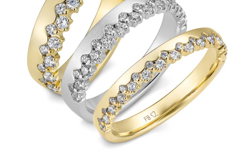 Alliances or et diamants