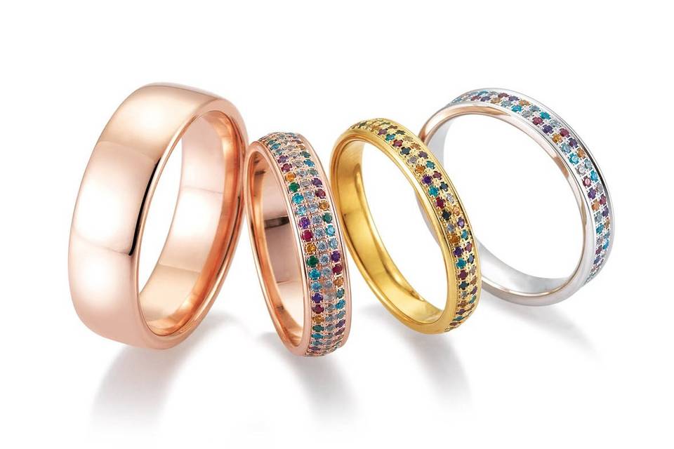 Bagues diamants de couleur ori