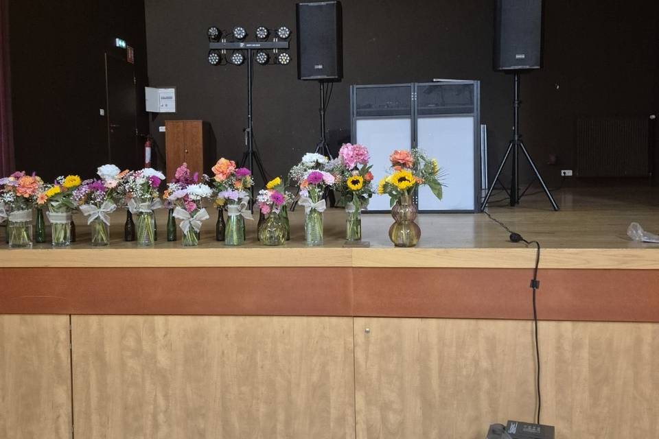 Installation mariage avec fumé