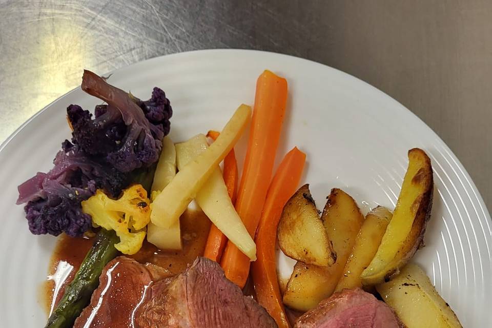 Magret canard & petits légumes