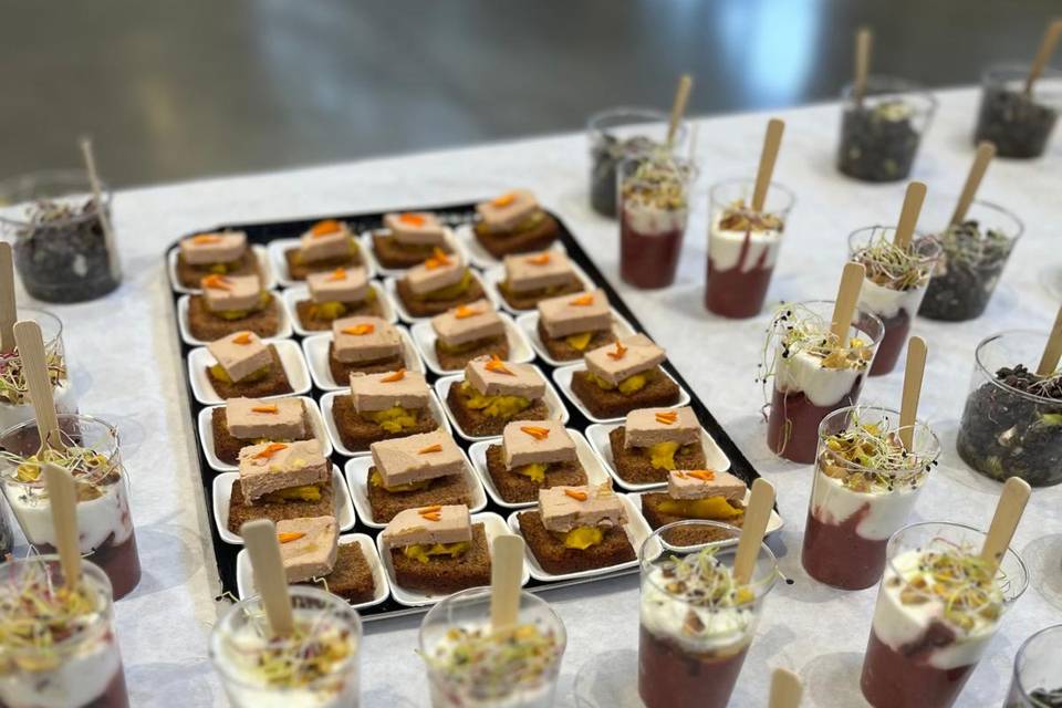 Verrines et toasts fois gras