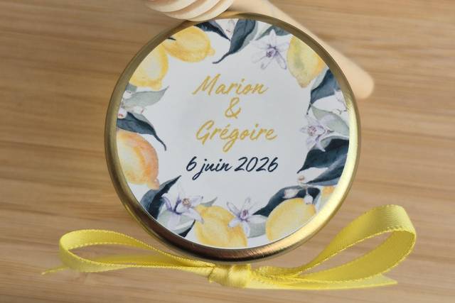 Mini pot de miel personnalisé